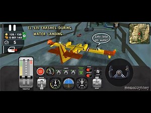 AFPS | Canadair CL 415 Crashes During Water Landing | Airplane Flight Pilot Simulator Gameplay