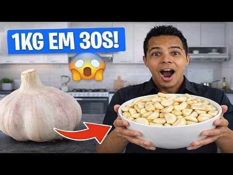 I'D DIE AND DIDN'T KNOW IT: How to peel 1 kg of garlic in less than 30 seconds (do it at home)