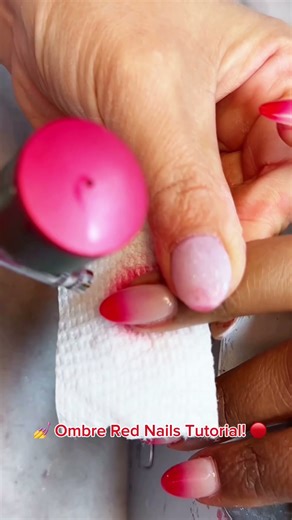 💅 Ombre Red Nails Tutorial! 🔴