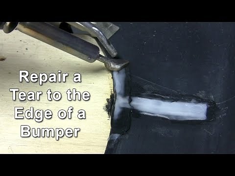 Repair a Tear to the Edge of a Bumper Cover with a Nitrogen Plastic Welder