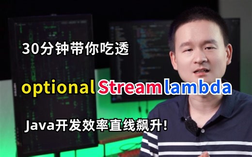 30分钟吃透optional、Stream、lambda，Java开发效率直线飙升！