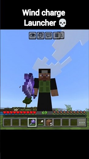 Wind charge launcher in Minecraft 💀