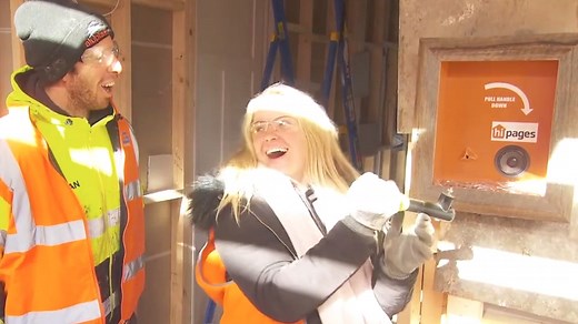 Jenny pulls the hipages lever