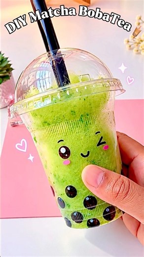 How to Make a cute🥰 VIRAL BobaTea matcha SQUISHY! 😱😳 DIY Taba Squishy Tutorial #diy #squishy