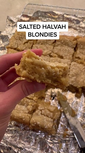 Delicious Salted Halvah Blondies Recipe