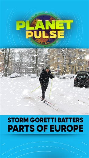 Firstpost on Instagram: "#PlanetPulse: Europe Hit By Storm Goretti, 2500+ Flights Affected In Amsterdam, Paris & Birmingham| Planet Pulse Storm Goretti is intensifying Europe’s winter travel crisis, grounding hundreds of flights and shutting rail networks. Airports in Amsterdam, Paris and Birmingham face cancellations as snow, ice and violent winds disrupt operations. Roads across Germany, France and Britain have turned dangerous, with multiple deaths reported. Tens of thousands remain without p