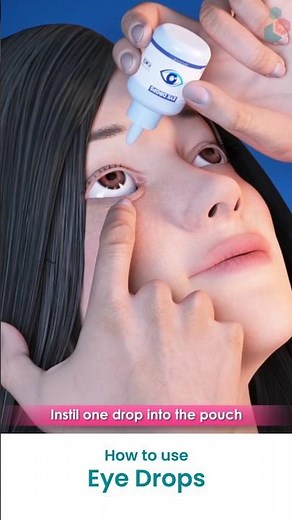 How to properly use eye drops ↪ 3D Medical Animations #eyecare #healthtip