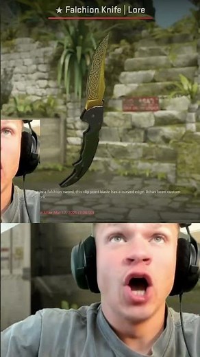 Jynxzi Reacts to Insane Falchion Lore Drop 😲 #jynxzi #cs2 #knife