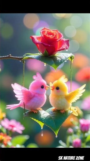 “SK Nature Zone | Magical Colorful Birds & Heart Flowers | SK NATURE ZONE STYLE