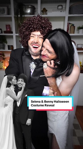 Selena Gomez and Benny Blanco 2025 Halloween costume reveal 🎃💀😂 is this our best yet? #halloween #halloweencostume #selenagomez #bennyblanco #halloweenlook