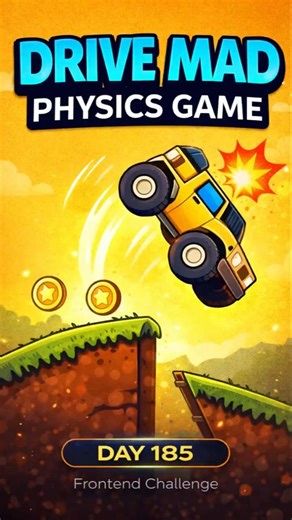 Drive Mad game using html css and JS|#coding #shorts #programming #webdevelopment