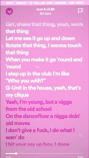 50 Cent - Just A Lil Bit (Speed Up/Lyrics)