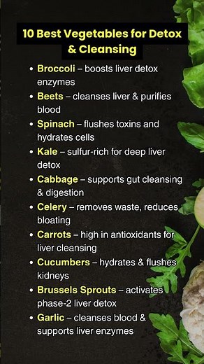 10 Best Vegetables for Detox & Cleansing