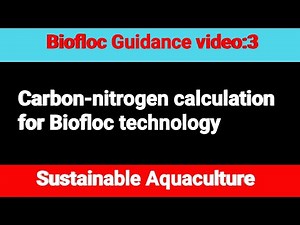 Carbon-nitrogen ratio calculation for Biofloc technology ||Biofloc technology with J.Hussain ||BFT