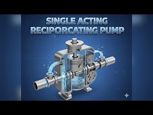 Reciprocating Pump Working Explained with Animation | Single Acting Pump | Fluid Mechanic