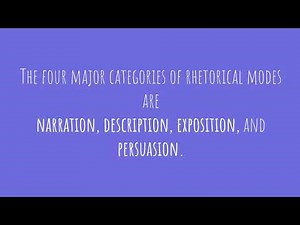 Chapter 3: Rhetorical Modes of Writing