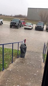 “HAIL NO!” — Miami, Okla. shortly after noon on Thursday. Click for latest weather 👉🏼 https://bit.ly/3ULpvVa — Courtesy Kevin Combs #KOAMNewsNow #okwx #MOWX | Joplin News First