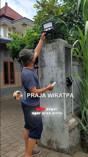 50 watt solar panel street light automatically installed in front of the house #lights #streetlig...