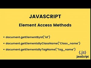 getElementById in JavaScript : Element access methods
