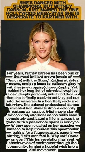 Witney Carson Reveals Her DREAM "DWTS" Partner! ߒ #dwts
