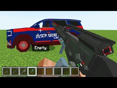 SCP Secret Lab addon in Minecraft PE - NEW GUNS ADDON MCPE