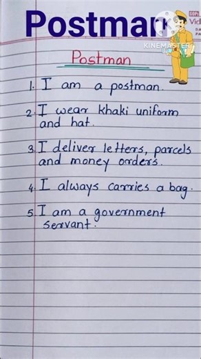 Postman/ 5 Lines on Postman in English/ fancy dress competition speech on Postman #shorts #ytshorts