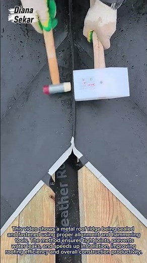 Metal Roof Ridge Sealing Technique | Secure & Leak-Proof Installation