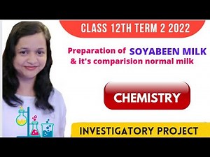 Class 12 Term 2 chemistry investigatory project on soyabeen milk how to prepare projecton soyabeen