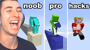 Reacting to Minecraft NOOB vs PRO vs HACKER