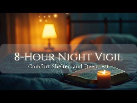 8-Hour Night Vigil 🙏 Comfort, Shelter, and Deep Rest All Night | 4 Calm Scripture for Sleep (No Ads)