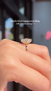 Have you ever seen an oval engagement ring with compass prongs? 🤩 Traditional prongs are set at 45° angles on the corners, while compass prongs are positioned to align with the cardinal points of a compass — North, South, East, and West. It’s a simple yet stunning detail that adds a unique twist to a classic oval ✨ 💎 3.02ct D-VVS2 Oval Lab Diamond 💫 2mm 14kt Yellow Gold “Kayla” Setting with Compass Prongs 🛍️ Pricing: $5,394 💌 PBD Reminder ✨ Save this for your engagement ring inspo 💌 Share 