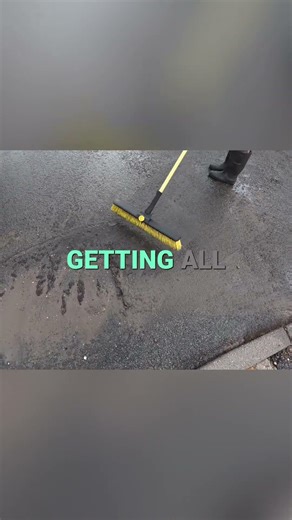 Watch This Messy Driveway Transformation! 😱🌊 #shorts