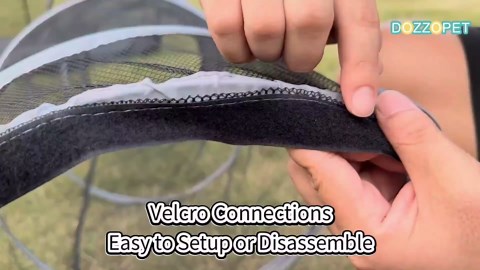 Large Outdoor Cat Tunnel and Tent Playpen - Pop Up Enclosure for Multiple Cats - Portable Outside Playhouse for Small Pets