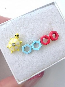 Handmade Cartoon Stud Earring Set - Etsy