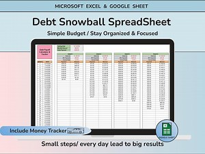 Debt Snowball Spreadsheet | Excel & Google Sheets Debt Payoff Tracker | Loan Credit Card Calculator - Etsy