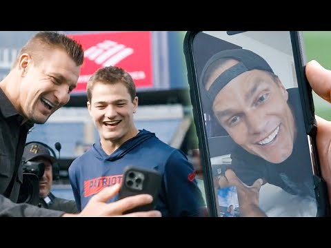 Rob Gronkowski & Drake Maye FaceTime with Tom Brady on FOX NFL Sunday | New England Patriots