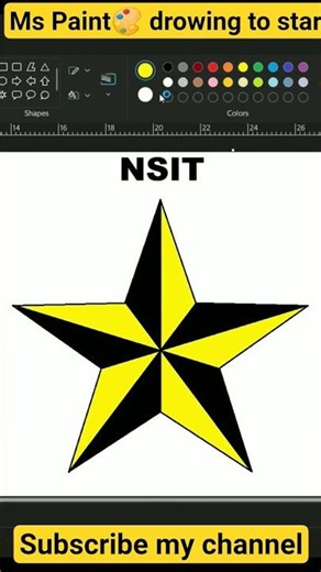 How to create light star ⭐️#nsit #paint #logo #shortcutkeys #you tuber #mspaint #shorts #starbucks