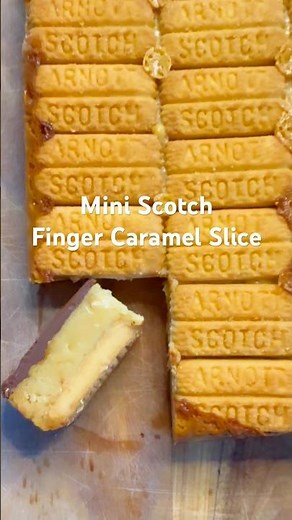Mini Caramel Slice Scotch Finger Viral Recipe - EASY! ‪@NotQuiteNigella‬ #caramelslice