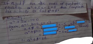 If \alpha and \beta are the roots of the quadratic equation x^2... | Filo