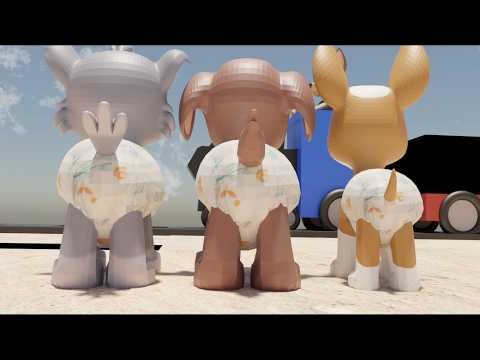 All aboard the Huggies Express (Blender Animation)