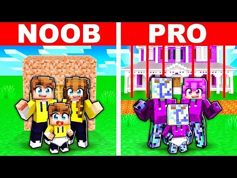 Having a NOOB vs PRO Family In Minecraft!