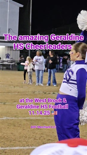 Opening ceremonies of tonight's HS football!🏈🇺🇸 51°F 10°C 😶‍🌫️ Please watch the full game at NFHS & Geraldine HS Football Channels.🫠 Thank you Cheerleaders coach. We know you work hard with these young women!💜 | Araceli Willoughby