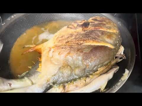 Frying Pompano for Dinner.