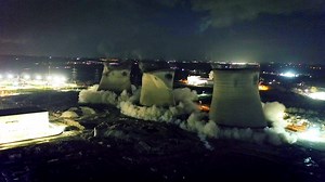 Final Ferrybridge power station cooling towers demolished