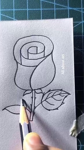 أسهل طريقة لرسم وردة للمبتدئين