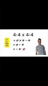 Most People Fail This: 4 − 4 × 4 − 4