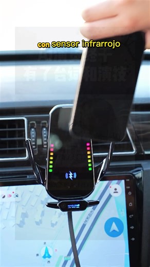 High-Tech Car Phone Mount with Wireless Charging