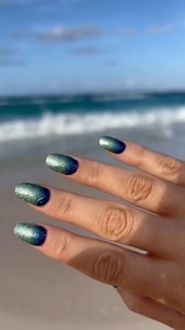 Make waves at the beach with one of our favorite summer shades "Long Time No Sea," a pale mint to royal blue glitter gradient. | Color Street