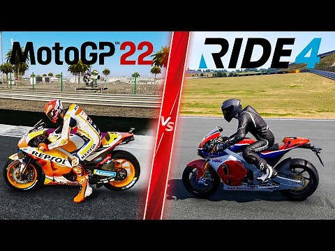 MotoGP 22 vs RIDE 4 - Direct Comparison! Attention to Detail & Graphics! 4K ULTRA
