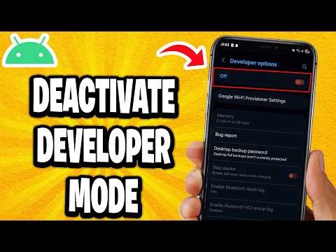 How To Deactivate Developer Mode On Android